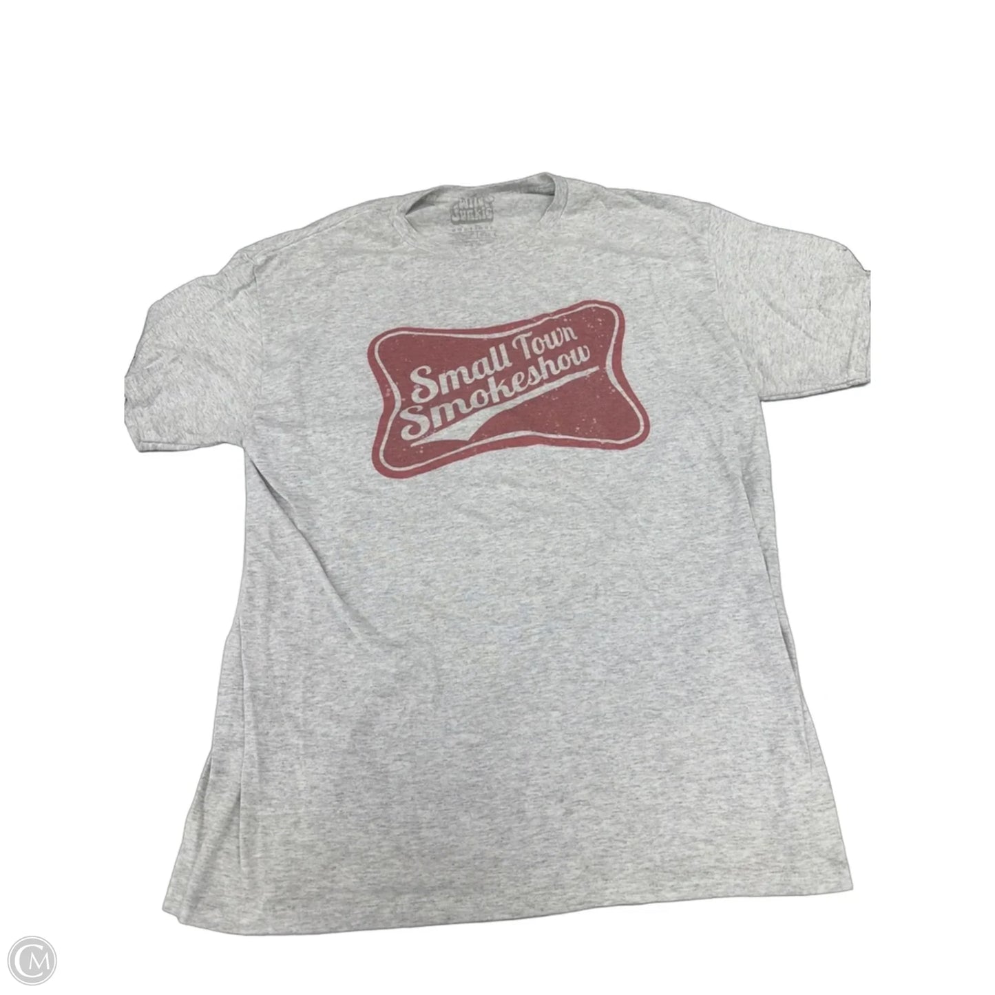Top Short Sleeve By Cmf In Grey, Size: L