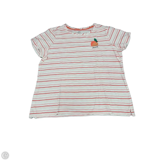 Top Short Sleeve By St Johns Bay In Coral, Size: Xl
