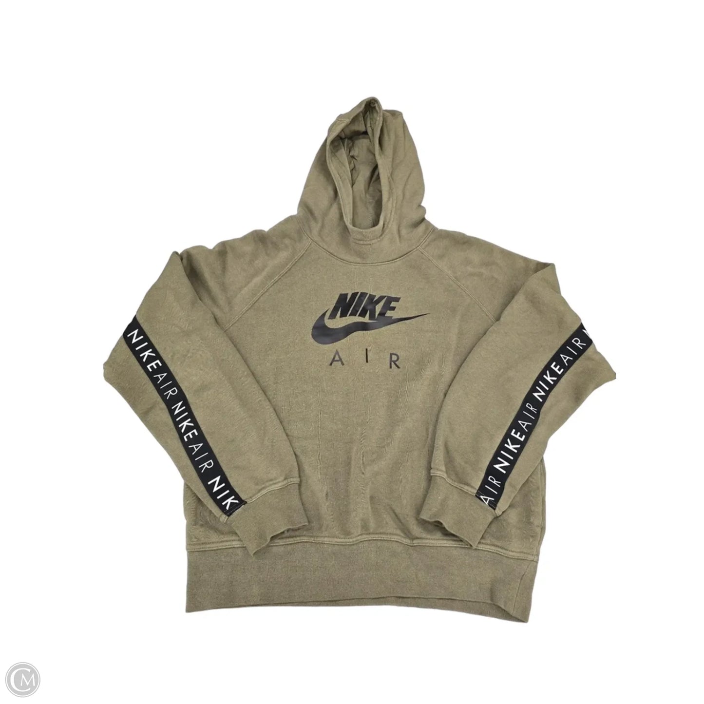 Sweatshirt Hoodie By Nike In Green, Size: M