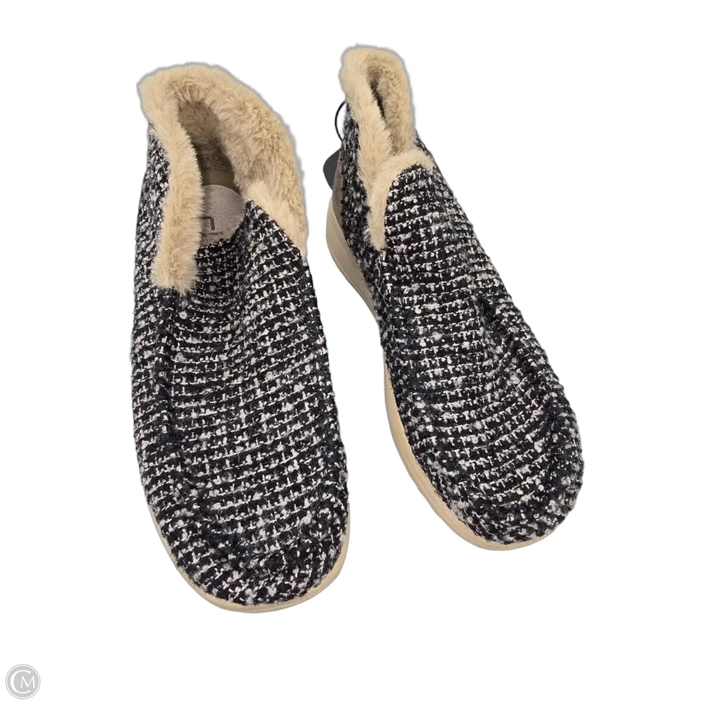 Shoes Flats By Hey Dude In Black & Brown, Size: 7