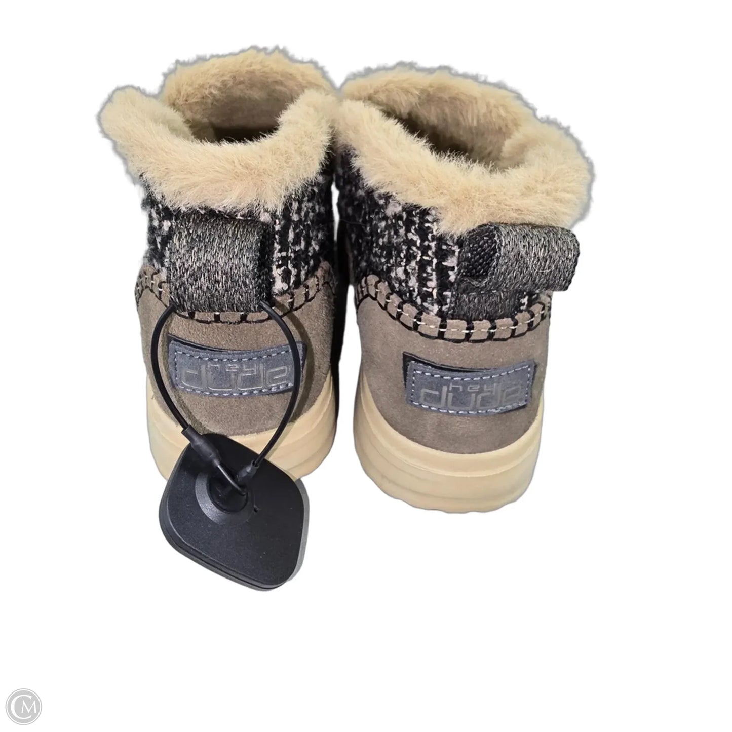 Shoes Flats By Hey Dude In Black & Brown, Size: 7