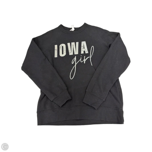 Sweatshirt Crewneck By Bella + Canvas In Black, Size: M