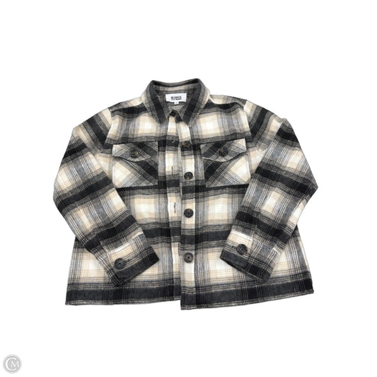 Jacket Shirt By Bb Dakota In Black & Tan, Size: L