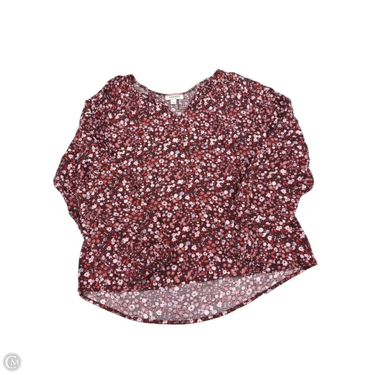 Top Long Sleeve By Andree By Unit In Purple, Size: S