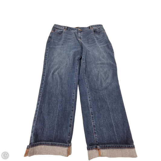 Jeans Straight By Talbots In Blue Denim, Size: 18w