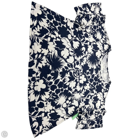 Top Short Sleeve By Westport In Blue & White, Size: 3x