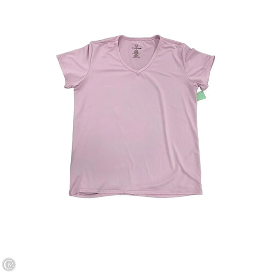 Athletic Top Short Sleeve By Cme In Pink, Size: L