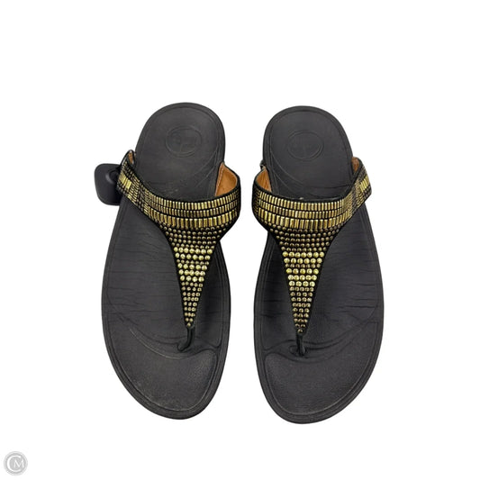 Sandals Flip Flops By Fitflop In Black, Size: 9