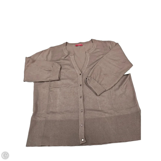 Top Long Sleeve By Red In Brown, Size: 2x
