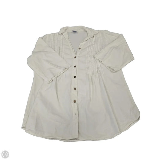 Top Long Sleeve By Cme In White, Size: Xl