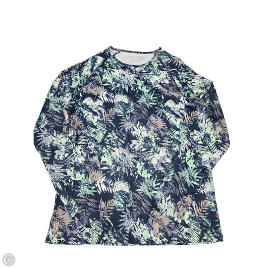 Top Long Sleeve By Cme In Blue & Green, Size: Xl