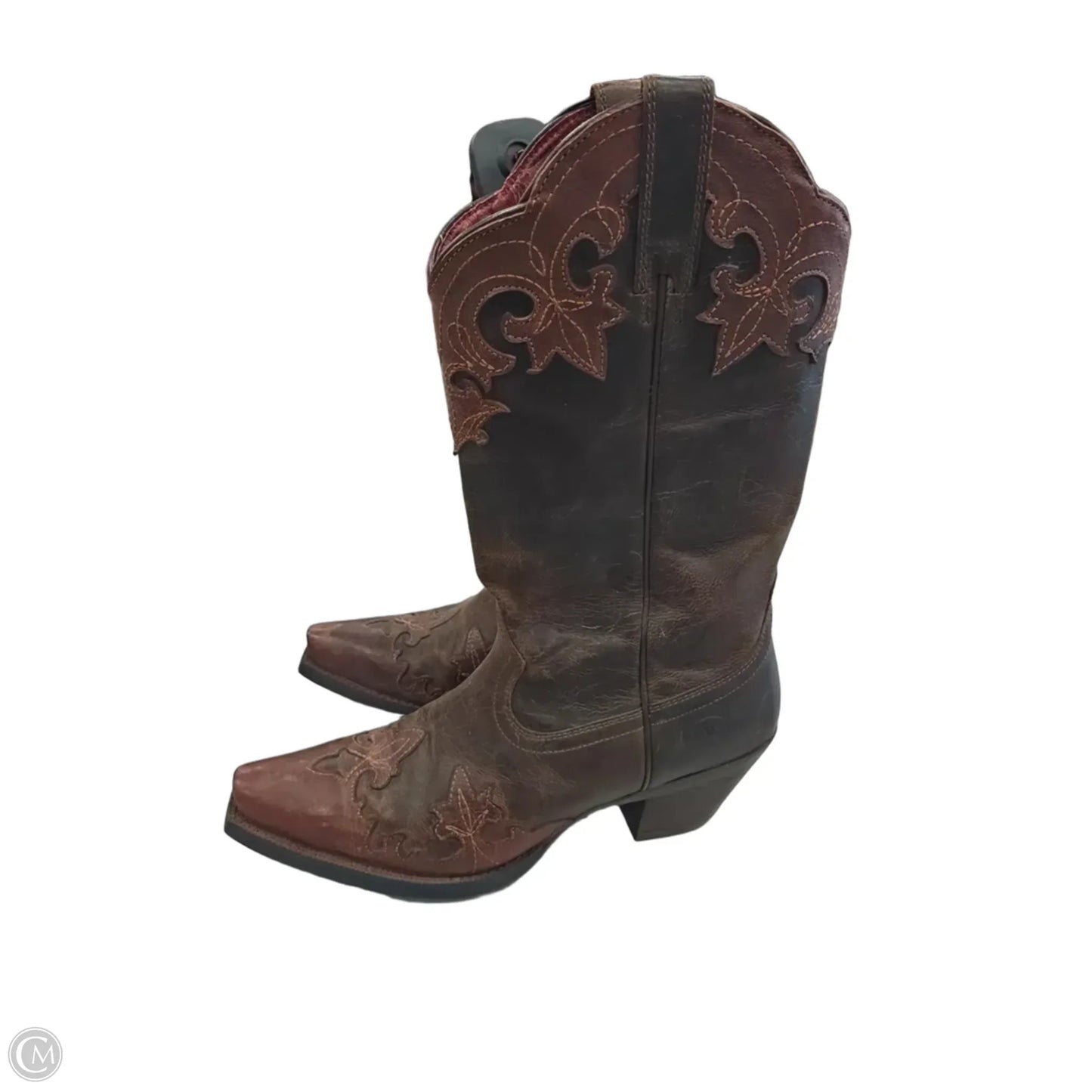 Boots Mid-calf Heels By Ariat In Brown, Size: 7