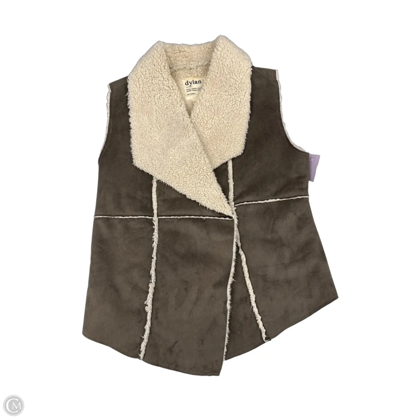 Vest Faux Fur & Sherpa By Dylan In Brown, Size: Mp