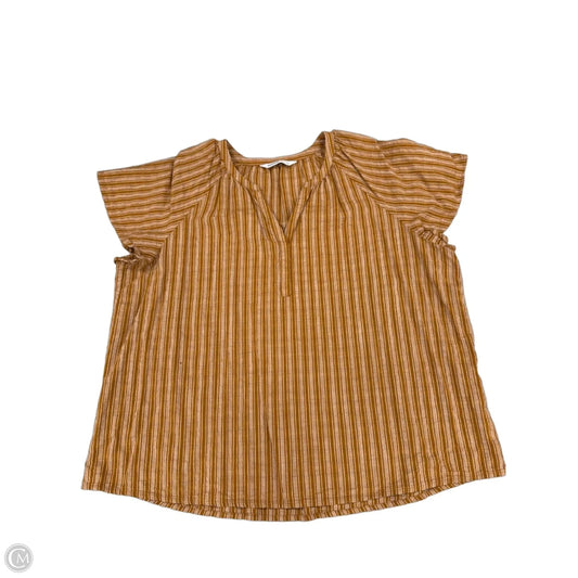 Top Short Sleeve By Sonoma In Tan, Size: Xl
