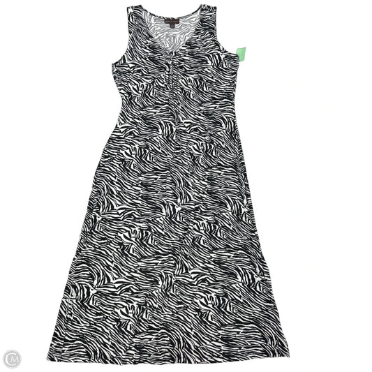 Dress Casual Maxi By Dana Buchman In Zebra Print, Size: L