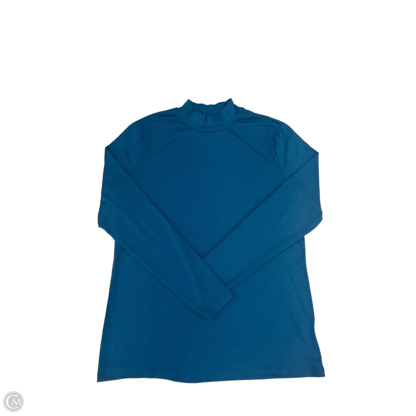 Top Long Sleeve By Cme In Teal, Size: L