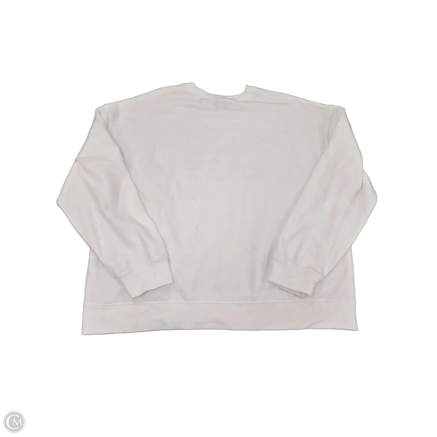 Sweatshirt Crewneck By Mudpie In White, Size: M