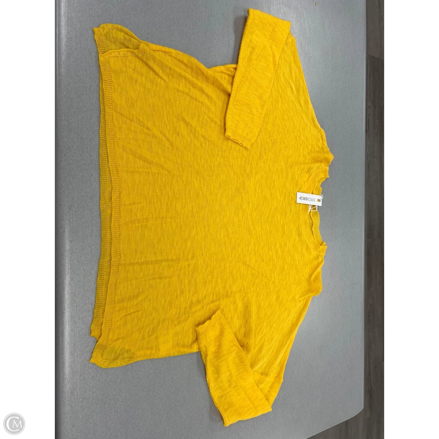 Top Long Sleeve By Cme In Yellow, Size: Xs