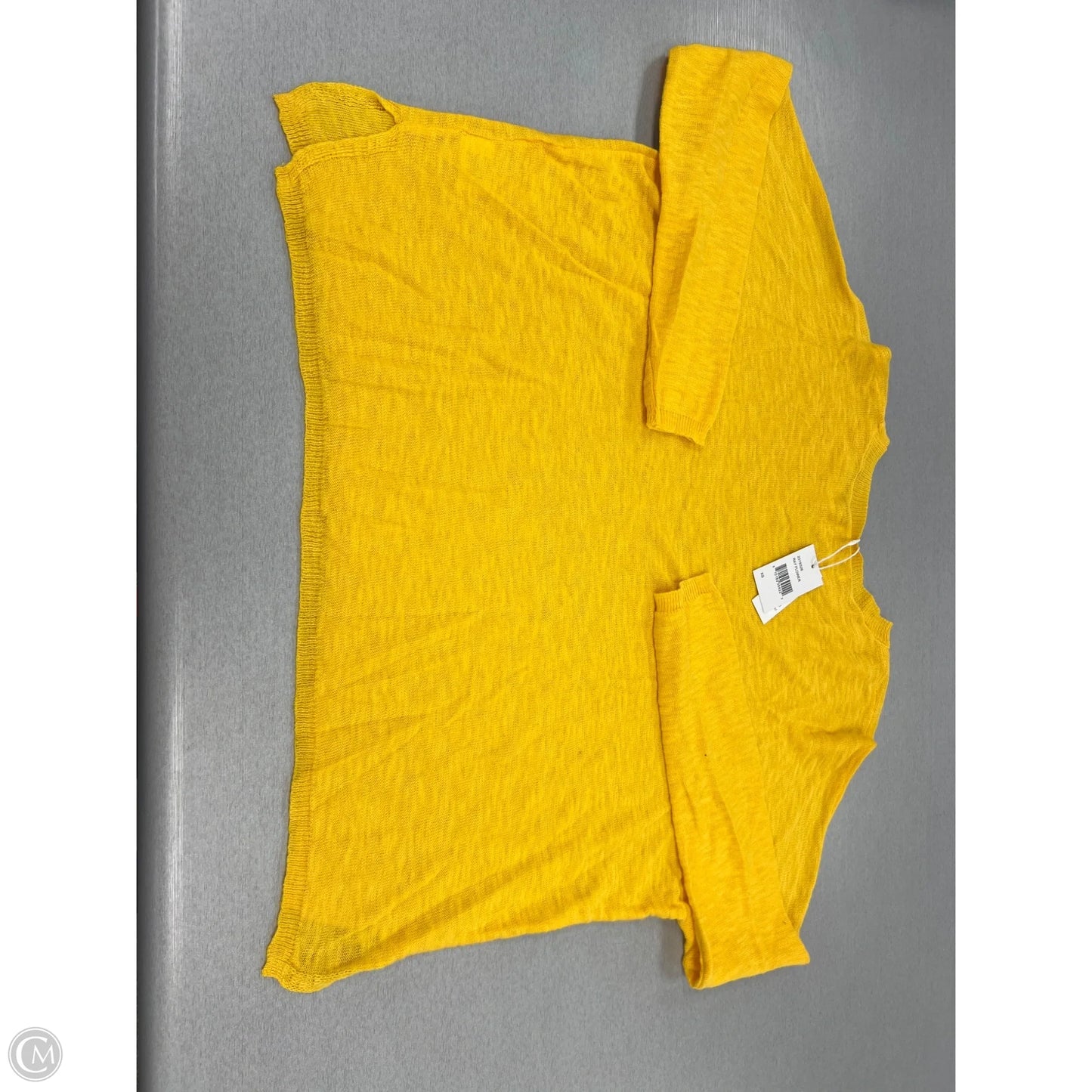 Top Long Sleeve By Cme In Yellow, Size: Xs