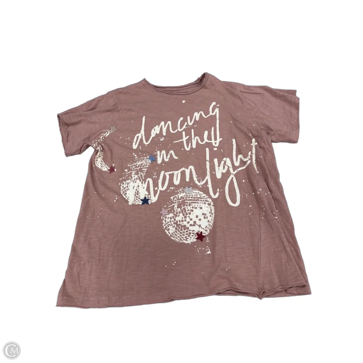 Top Short Sleeve By Cme In Taupe, Size: Xs
