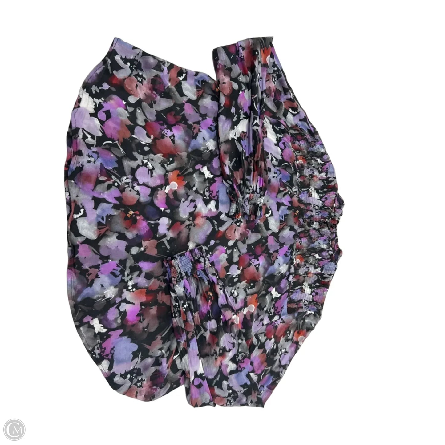 Top Long Sleeve By Bella Dahl In Black & Purple, Size: L