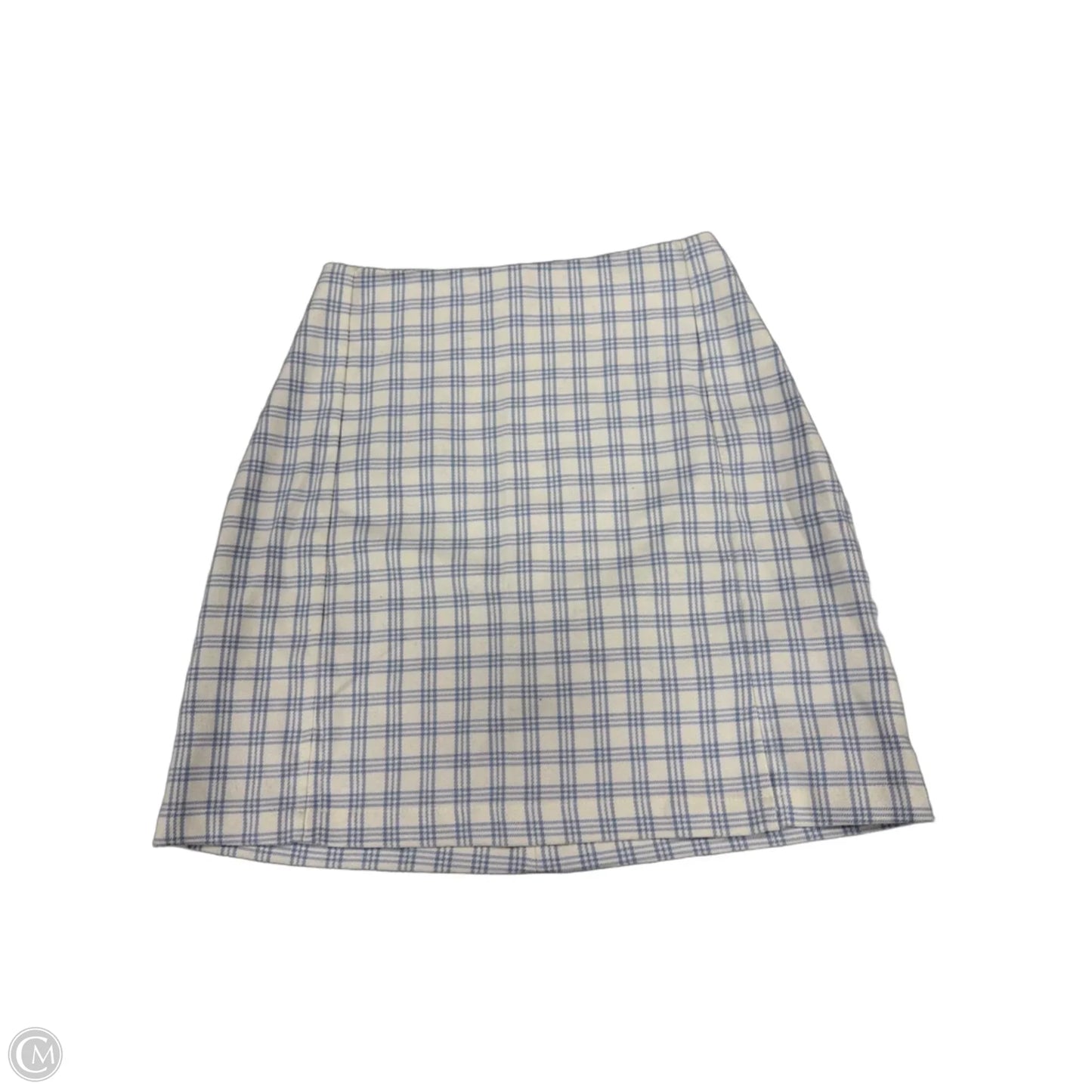 Skirt Mini & Short By Brandy Melville In Blue & White, Size: Os