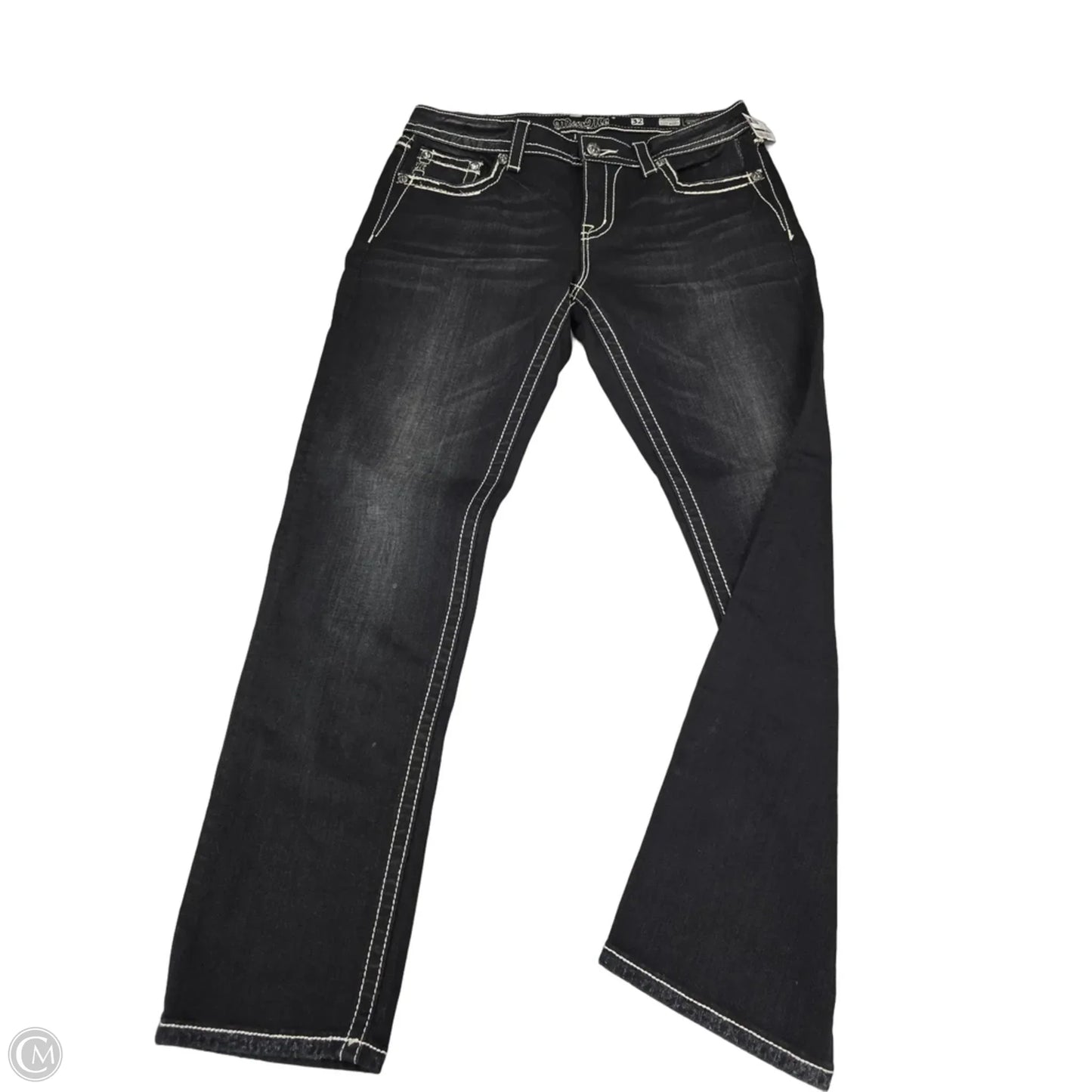 Jeans Straight By Miss Me In Black, Size: 14