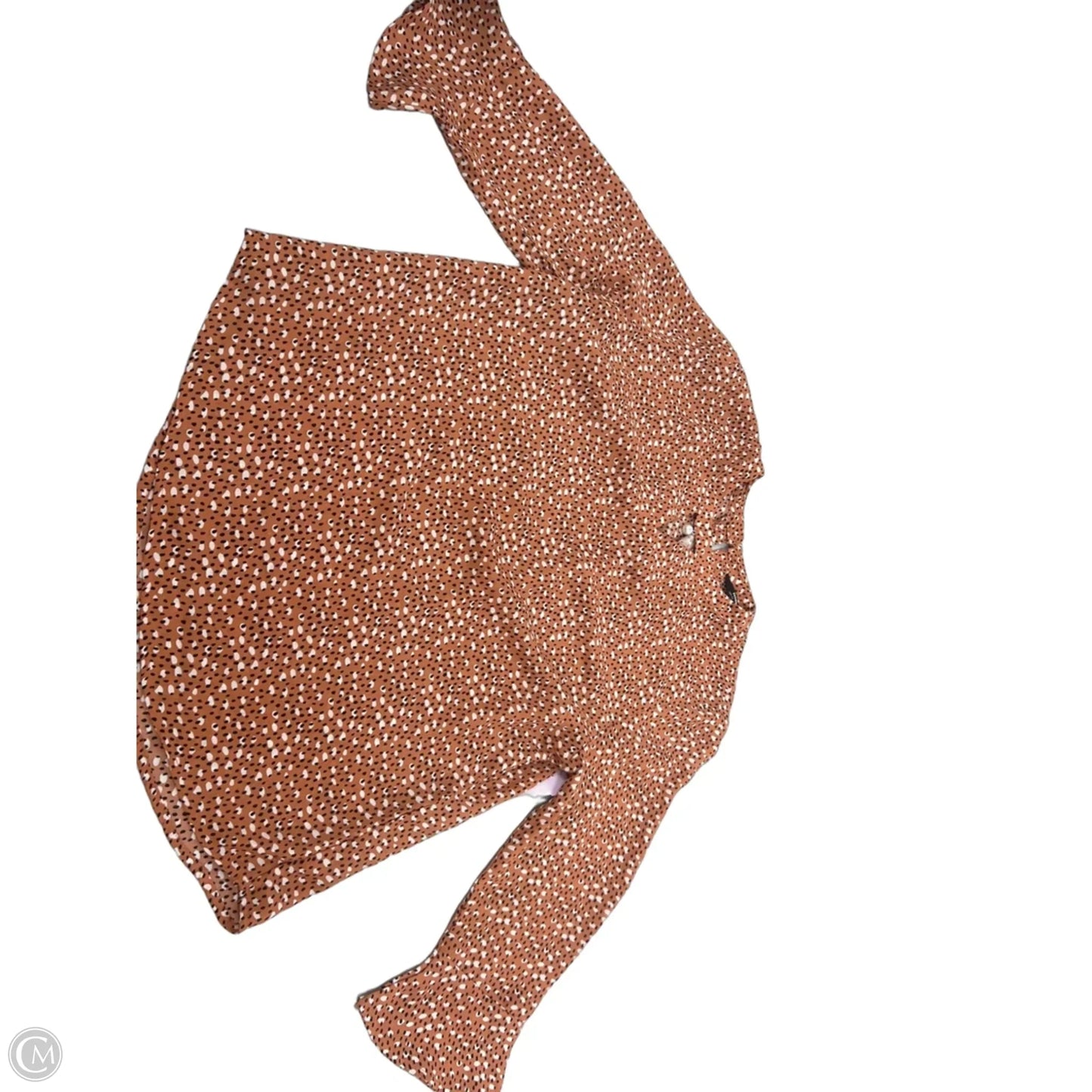 Top Long Sleeve By Cmc In Orange, Size: L