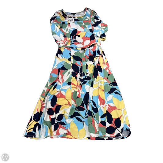 Dress Casual Midi By Nina Leonard In Multi-colored, Size: L