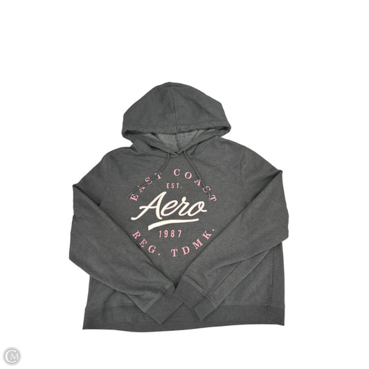 Sweatshirt Hoodie By Aeropostale In Grey, Size: Xxl