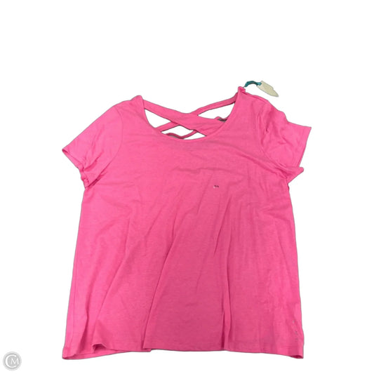 Athletic Top Short Sleeve By Livi Active In Pink, Size: 1x
