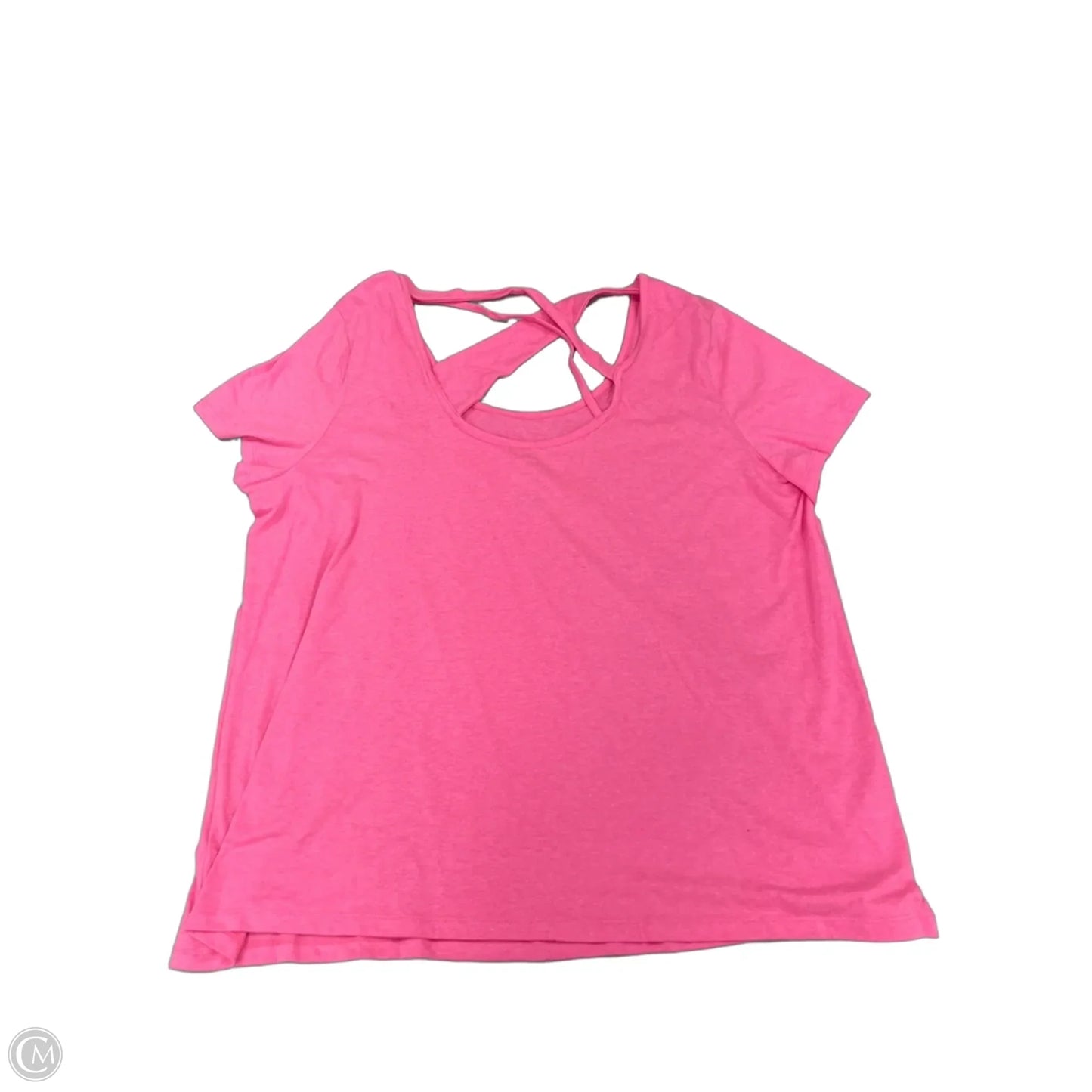 Athletic Top Short Sleeve By Livi Active In Pink, Size: 1x