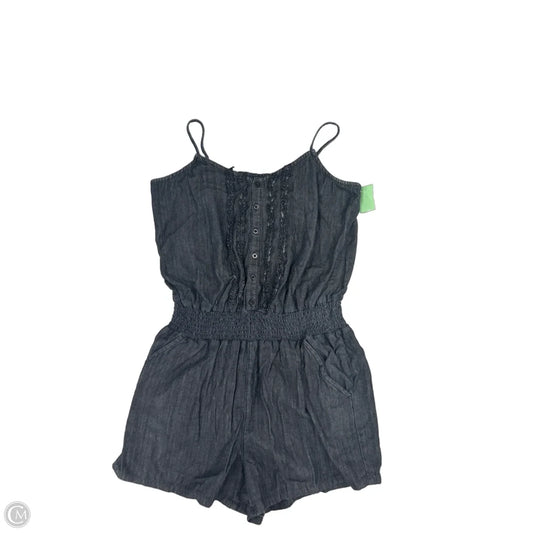 Romper By Cme In Blue Denim, Size: Xl