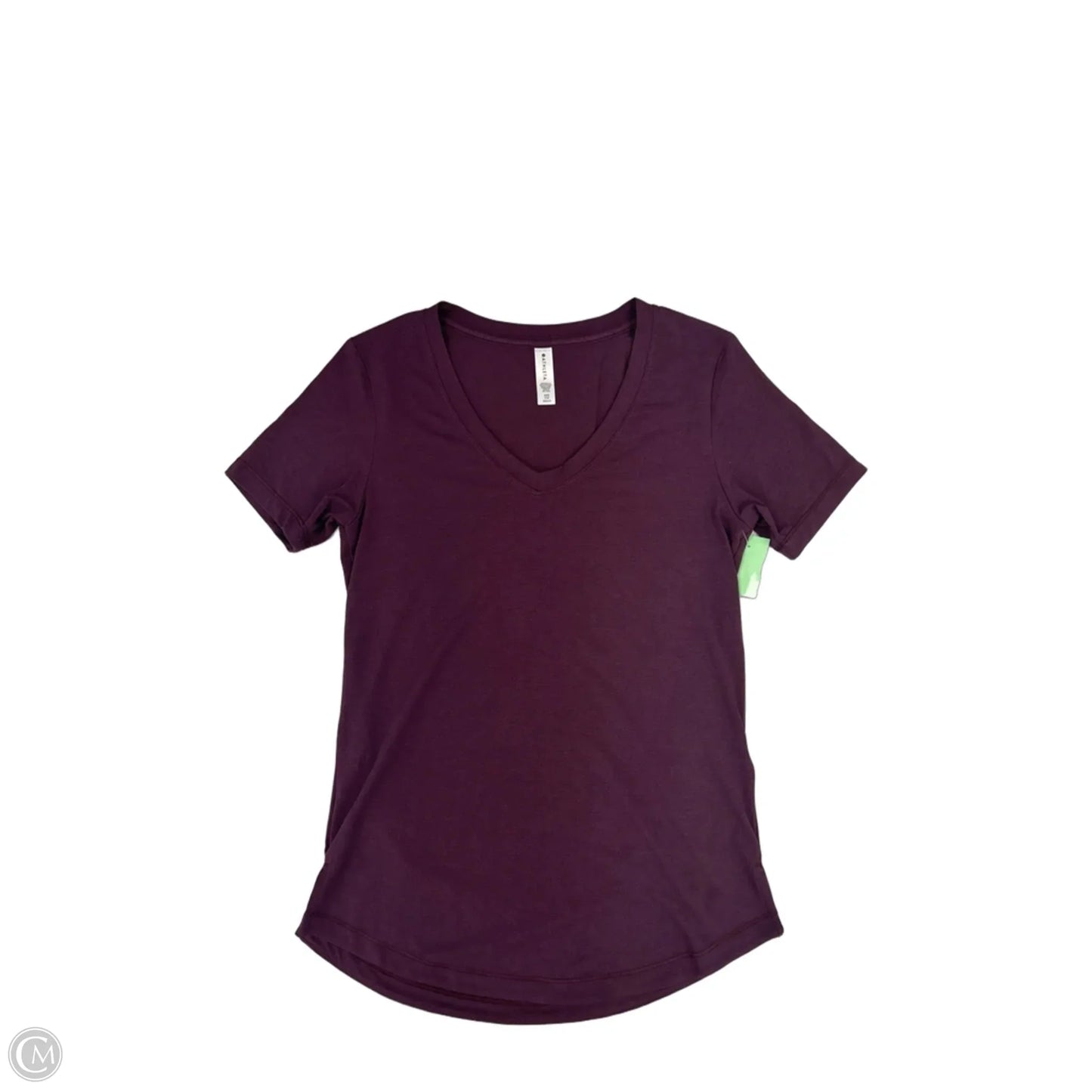 Top Short Sleeve By Athleta In Purple, Size: Xxs
