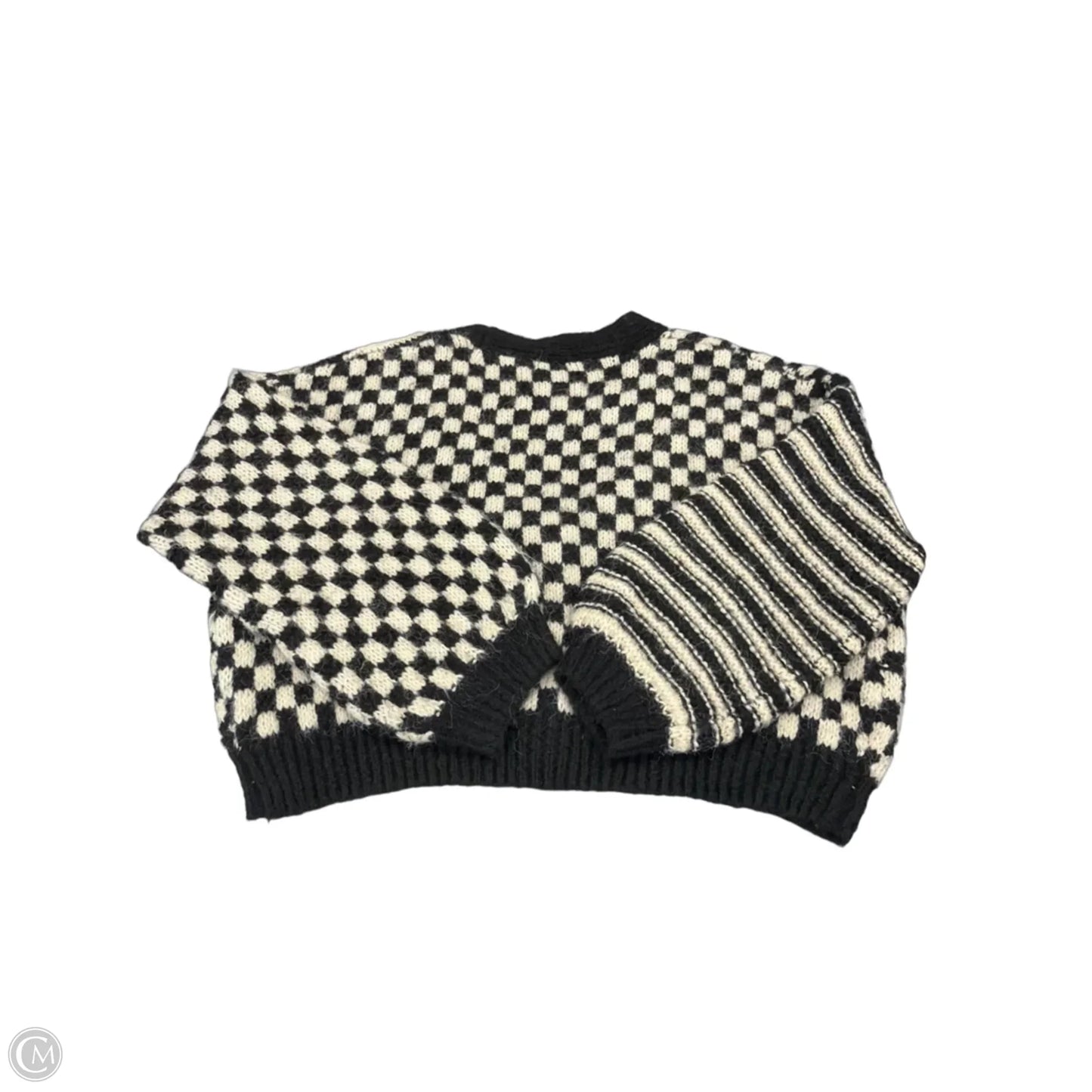Sweater Cardigan By Altard State In Checkered Pattern, Size: M