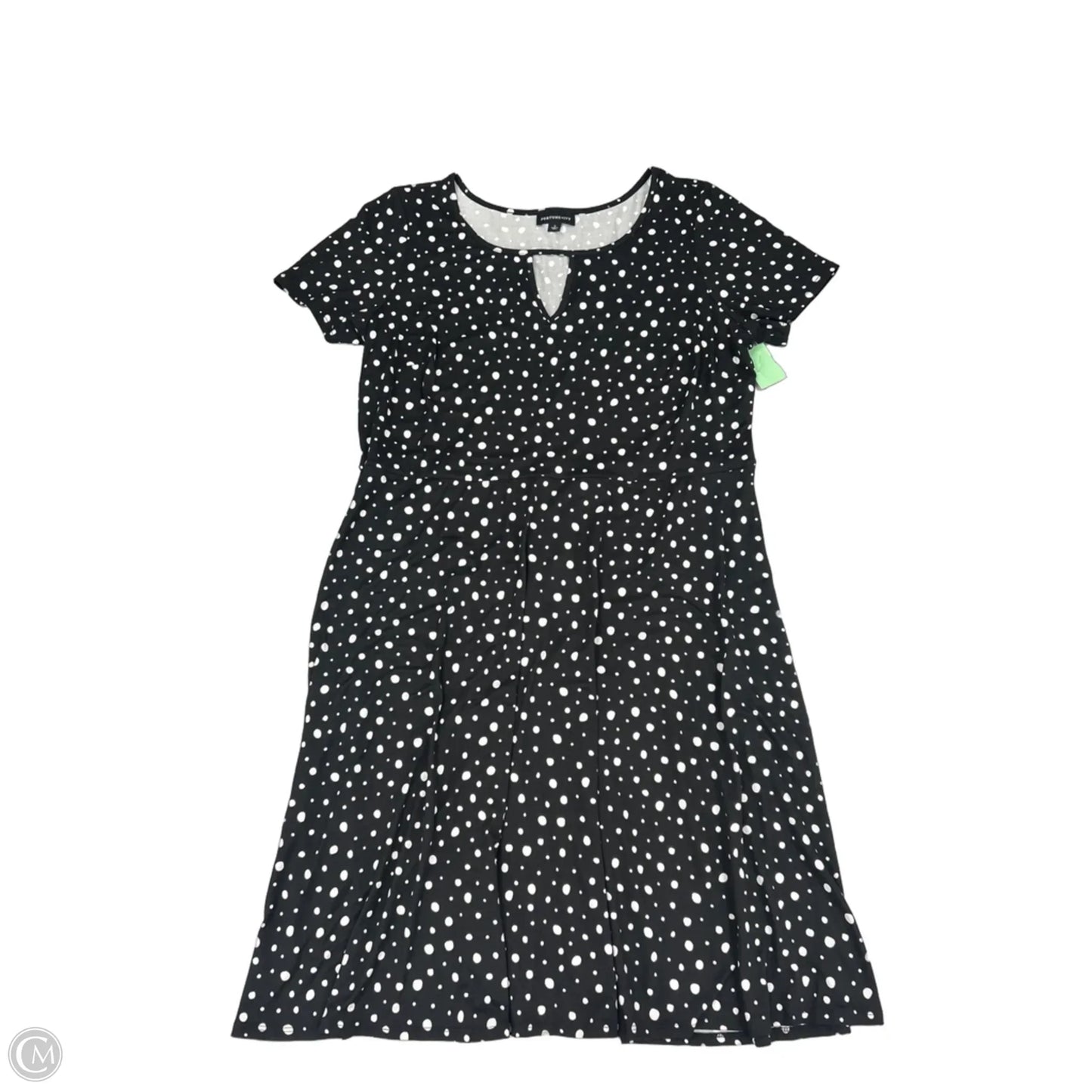 Dress Casual Midi By Fortune & Ivy In Polkadot Pattern, Size: 1x
