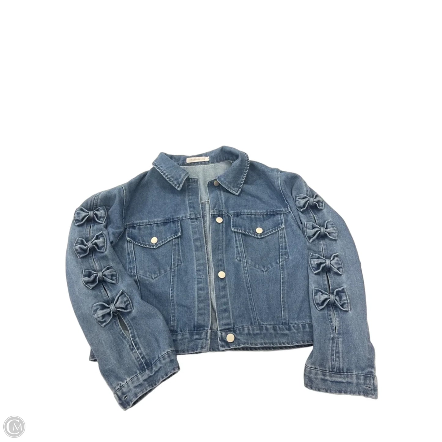 Jacket Denim By Miss Sparkling In Blue Denim, Size: S