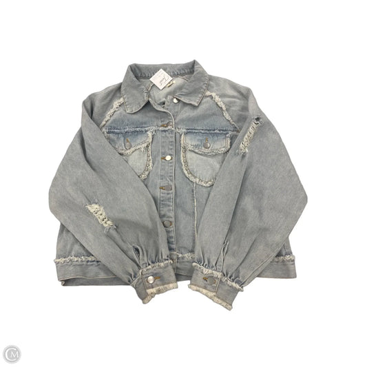 Jacket Denim By Pol In Blue Denim, Size: M