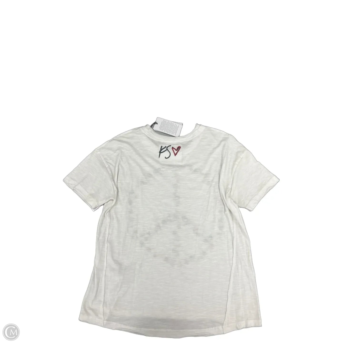 Top Short Sleeve By Cme In White, Size: L