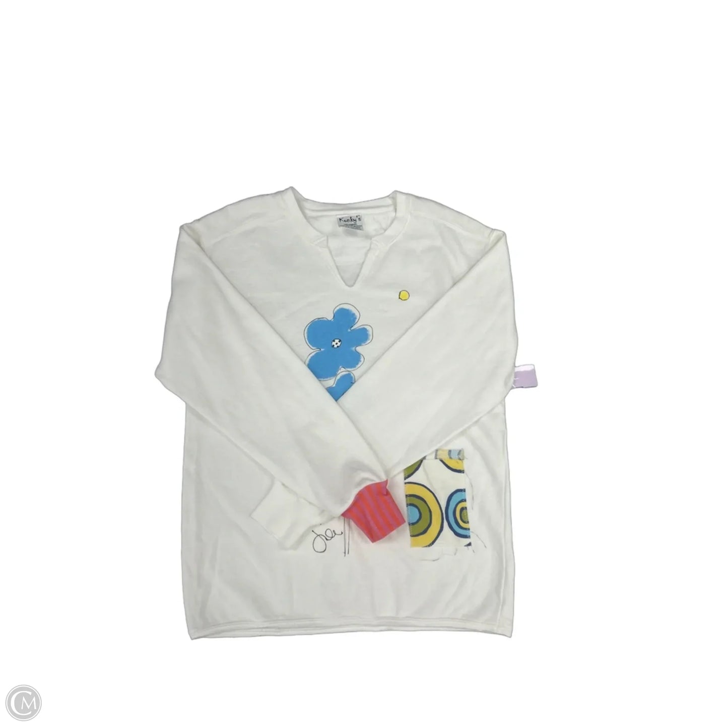 Sweatshirt Collar By Cmc In White, Size: S