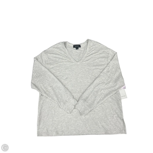 Sweatshirt Collar By Karen Kane In Grey, Size: Xl