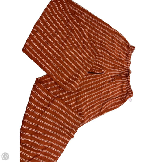Pants Linen By Sonoma In Brown & Cream, Size: 8