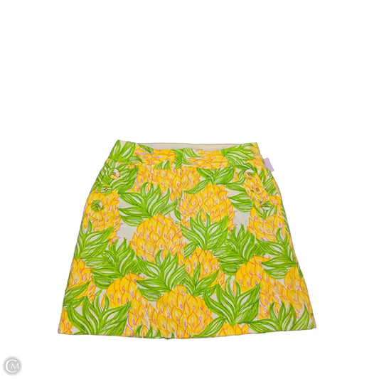 Skirt Designer By Lilly Pulitzer In Green & Yellow, Size: 10