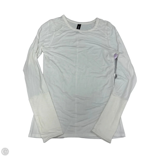 Athletic Top Long Sleeve Crewneck By Savvi In Cream, Size: M