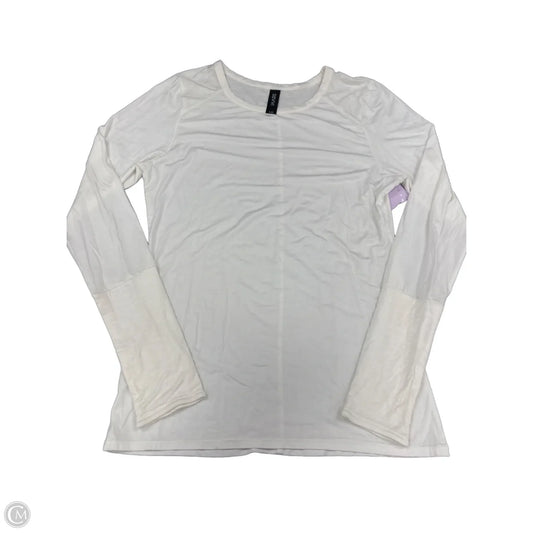 Athletic Top Long Sleeve Crewneck By Savvi In Cream, Size: L