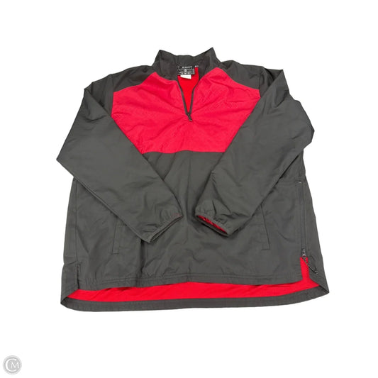 Jacket Windbreaker By Cme In Black & Red, Size: Xl