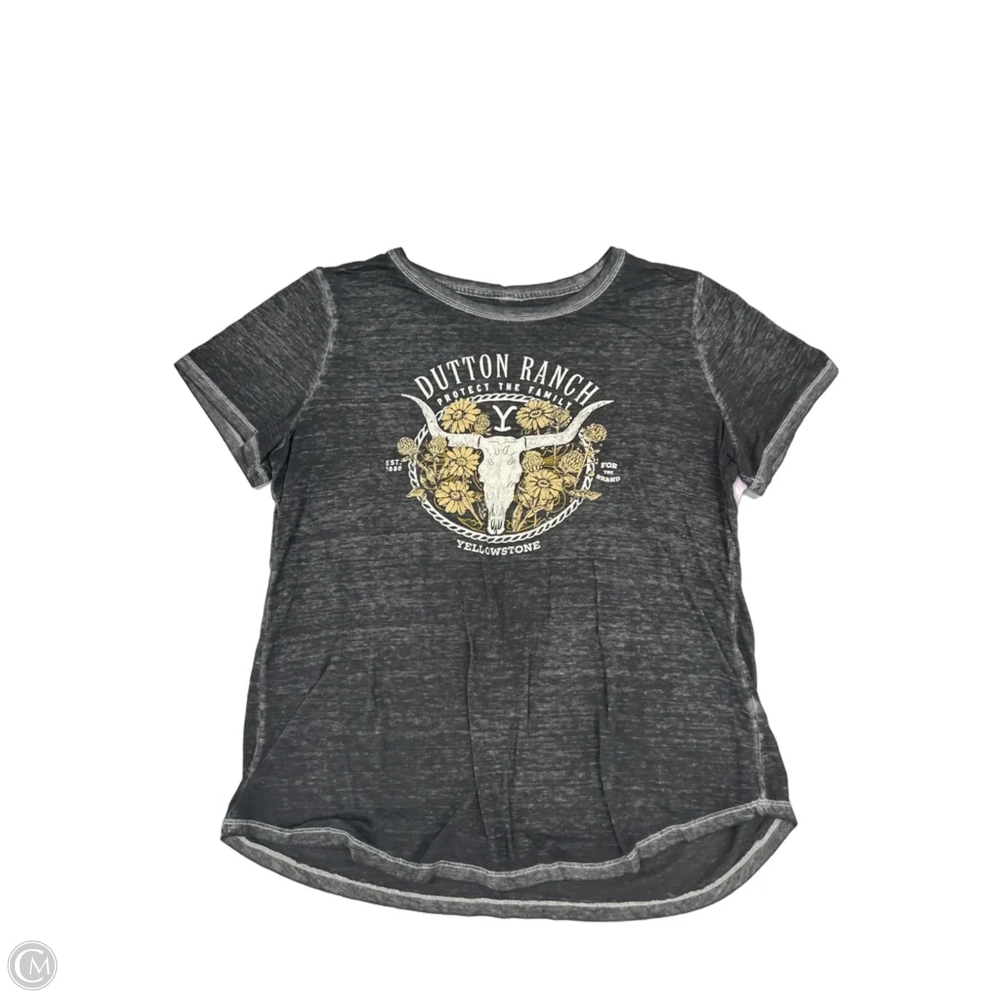 Top Short Sleeve Basic By Cme In Grey, Size: Xl