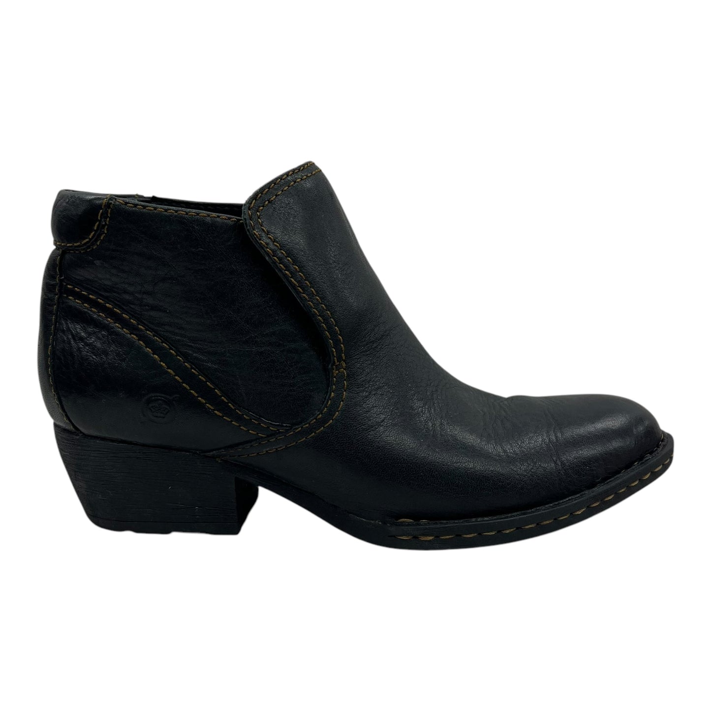 Boots Leather By Born In Black, Size:7.5