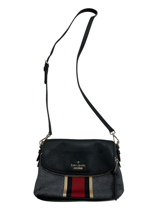 Crossbody Designer By Kate Spade In Grey & Red, Size:Small