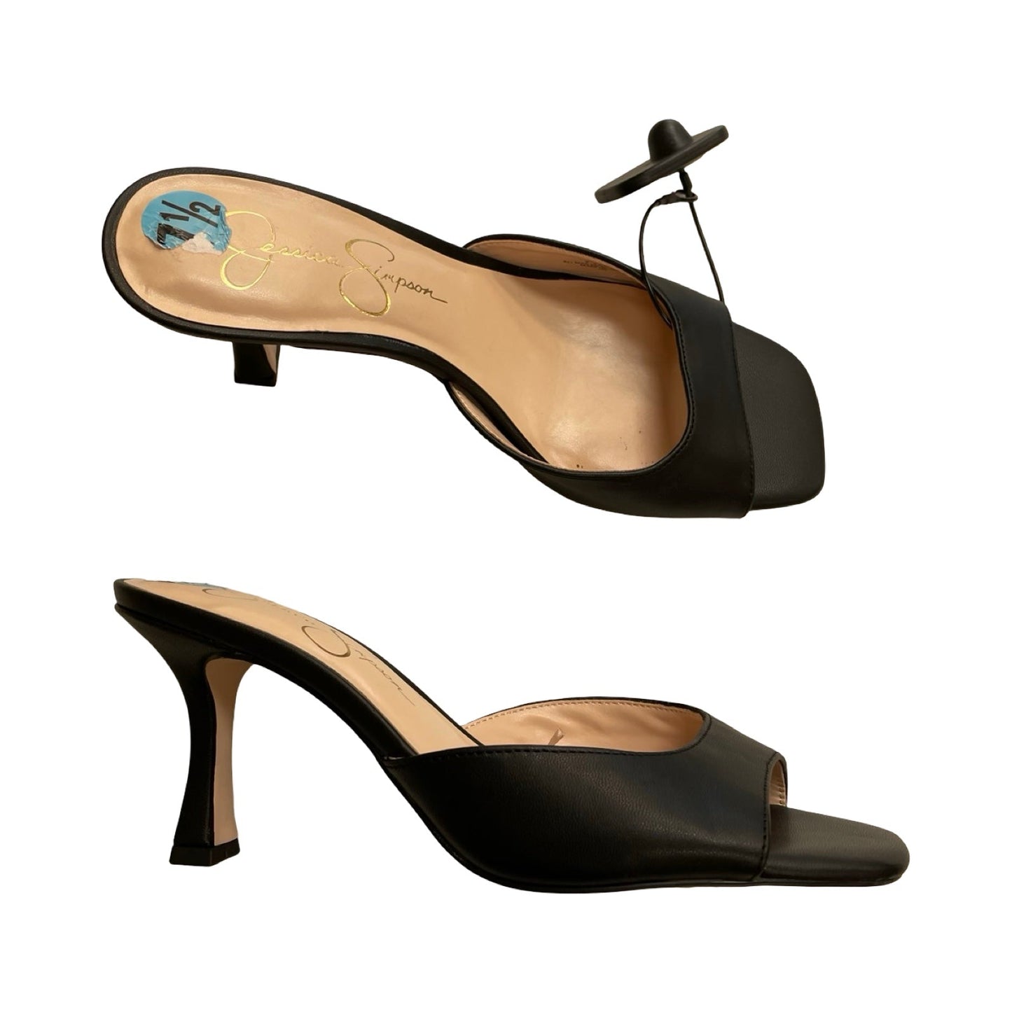 Shoes Heels Block By Jessica Simpson In Black, Size:7.5